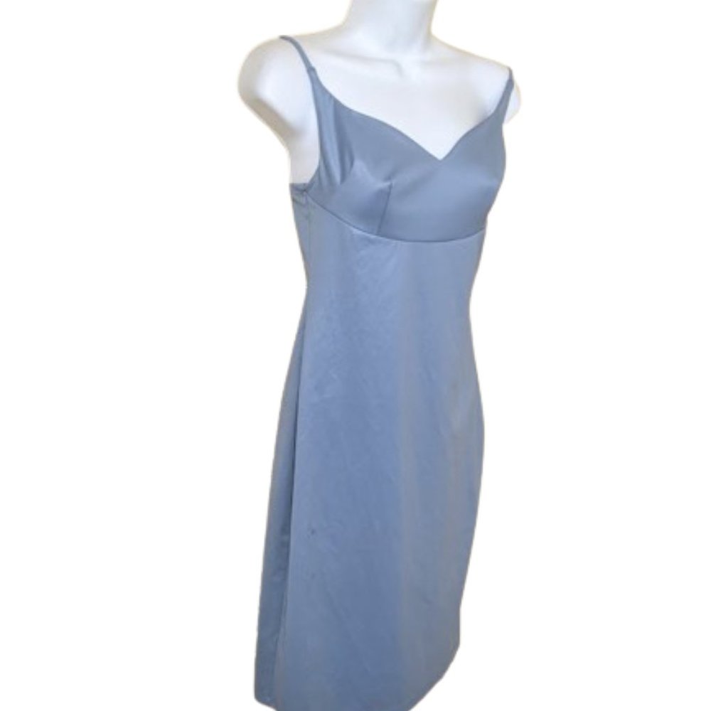 Sleek Ice Blue Party Cocktail Evening Dress Size Medium (Ftits XS or Small)